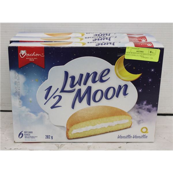 3 NEW BOXES OF VACHON LUNE 1/2 MOON VANILLA CAKES