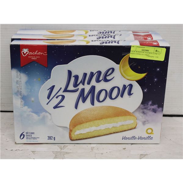 3 NEW BOXES OF VACHON LUNE 1/2 MOON VANILLA CAKES