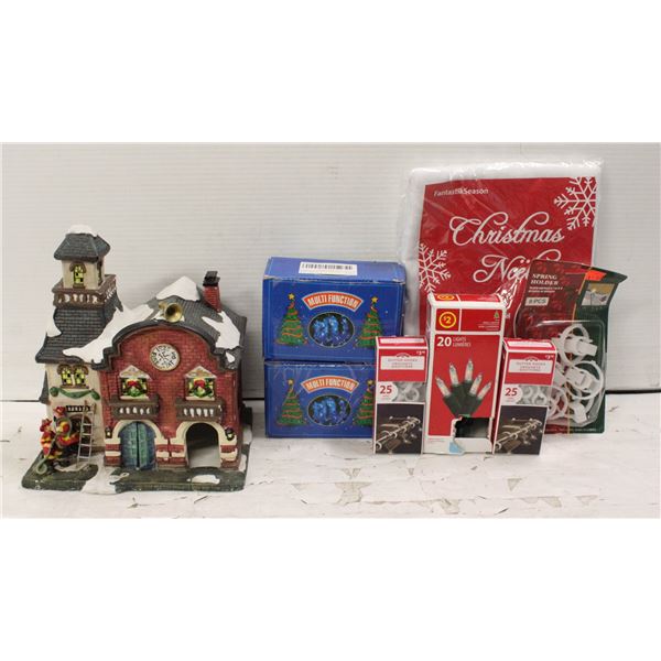 TOTE XMAS ORNAMENTS, LIGHTS & MORE