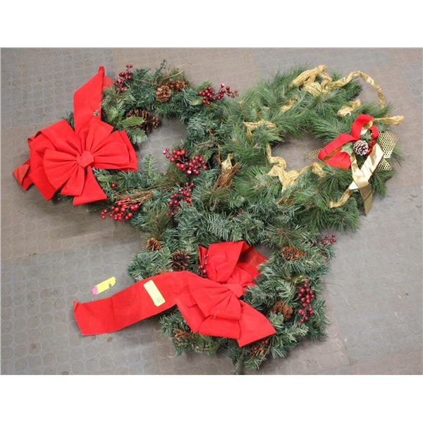 3 CHRISTMAS WREATHS