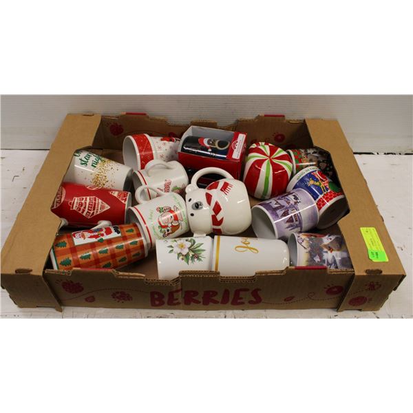 BOX OF QTY 15 CHRISTMAS MUGS INCL. ZIGGY MUGS