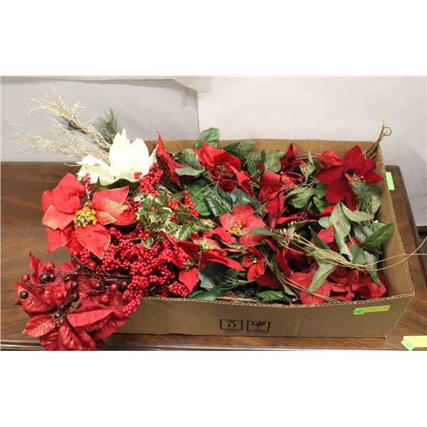 POINSETTIA LOT - STEMS & GARLAND