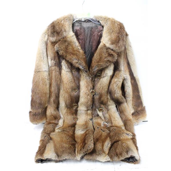 VINTAGE FUR COAT NO MARKINGS M - L