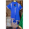 Image 1 : ROYAL BLUE AND GOLD INDIAN KAMEEZ PANT DRESS