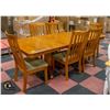 Image 1 : SOLID WOOD (DARK OAK) DUAL PEDESTAL DINING