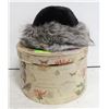 Image 1 : SILVER FOX FUR ROLLER HAT WITH MINK TOP -