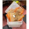 Image 1 : BUNDLE OF 4 STORAGE TOTES WITH 3 LIDS AND
