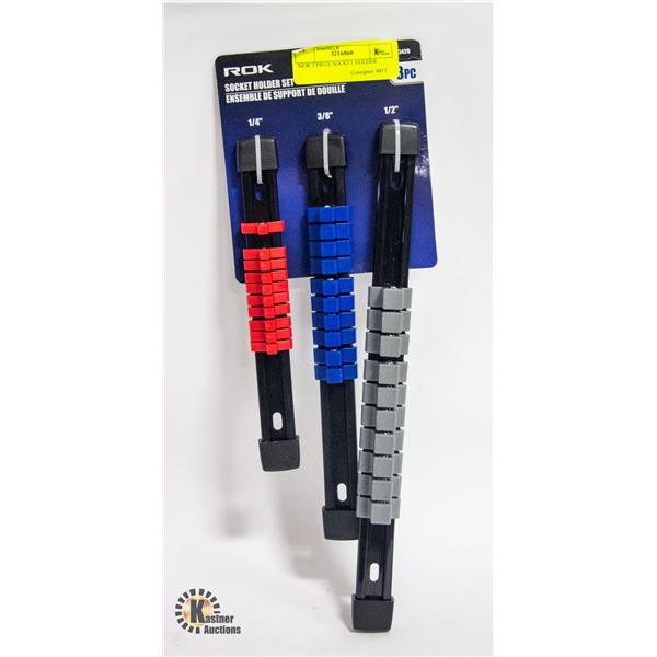 NEW 3 PIECE SOCKET HOLDER