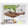 Image 1 : NEW BIRDROCK HOME 2PC HANDWOVEN TRAY SET