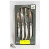 Image 1 : MARBLE HANDLED STEAK KNIVES (4)