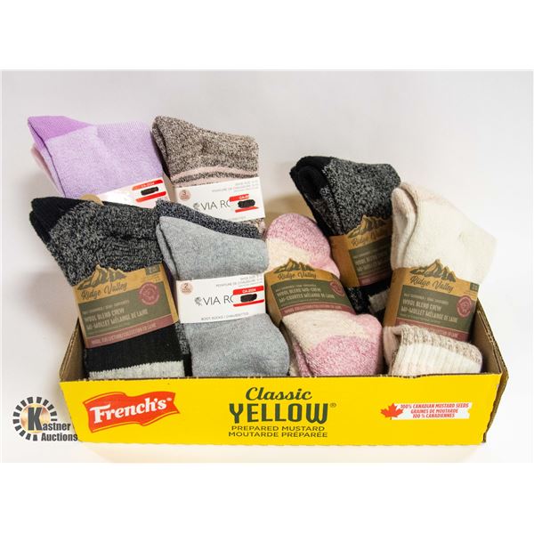 NEW 16 PAIR WOMEN'S WOOL BEND SOCKS