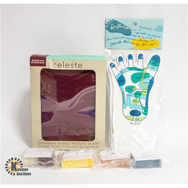 NEW 3 ITEMS CELESTE CASMERE BLEND