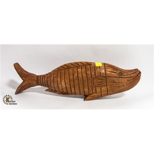 LARGE WOODEN CARVED FISH