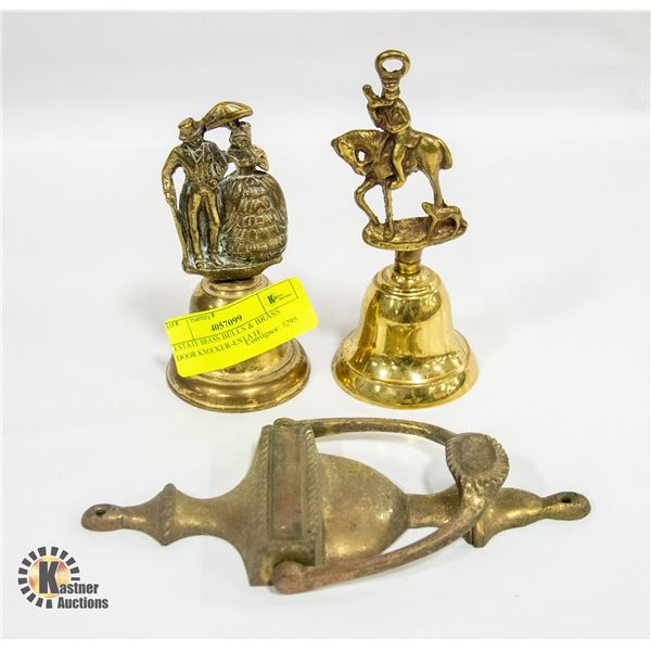 ESTATE BRASS BELLS & BRASS DOOR KNOCKER-ESTATE