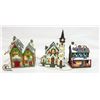 3 CHRISTMAS PORCELAN VILLAGES HOUSES