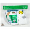 Image 1 : ANKLE SOCKS WHITE 6-12 SIZE 6-PACK FRUIT OF LOOM
