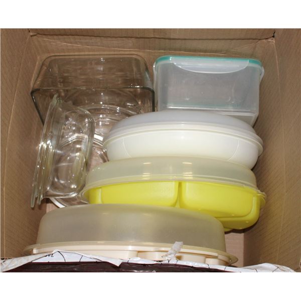 GLASS PYREX & TUPPERWARE
