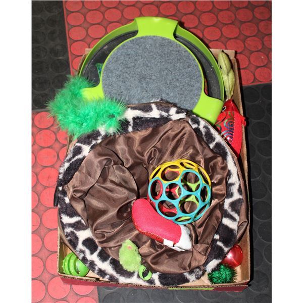 FLAT OF CAT TOYS