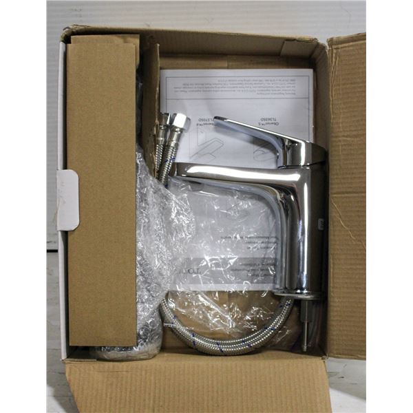 NEW SINGLE HANDLE BATHROOM FAUCET TAP SET CROME