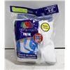 Image 1 : WHITE CREW SOCKS 6-12 SIZE 6-PACK FRUIT OF LOOM