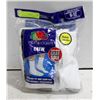 Image 1 : WHITE CREW SOCKS 6-12 SIZE 6-PACK FRUIT OF LOOM