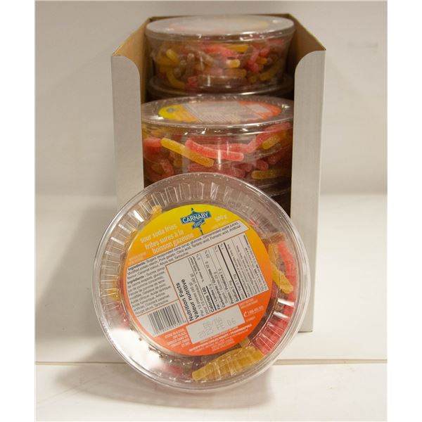 EIGHT TUBS OF SOUR CANDY