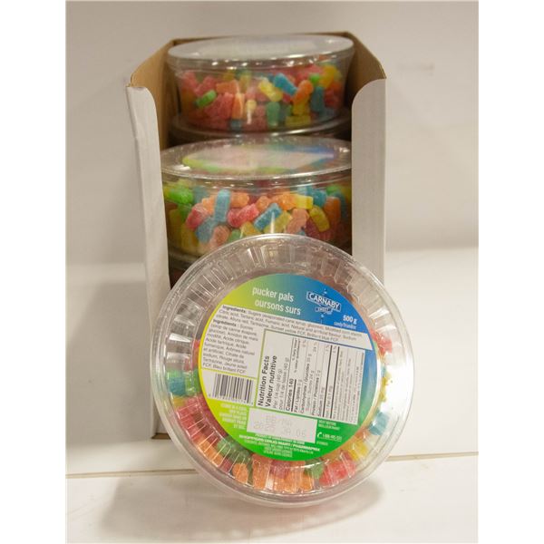 EIGHT TUBS OF PUCKER PALS CANDY
