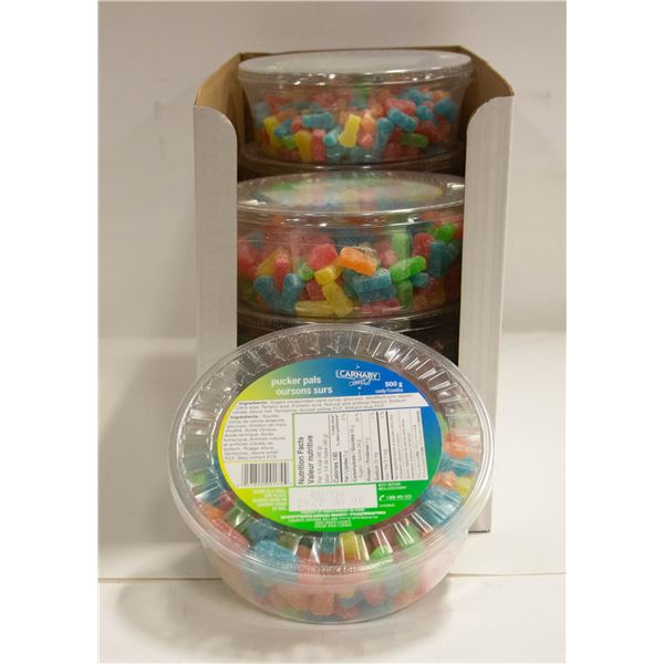 EIGHT TUBS OF PUCKER PALS CANDY