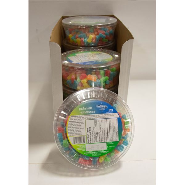 EIGHT TUBS OF PUCKER PALS CANDY