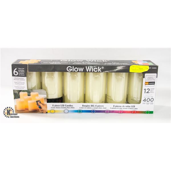NEW SET OF 6 LED COLOR CHANGING HOLIDAY CANDLES