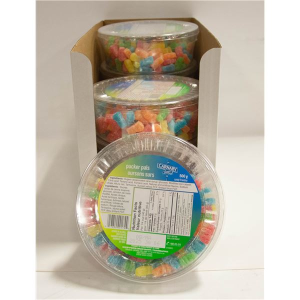 EIGHT TUBS OF PUCKER PALS CANDY