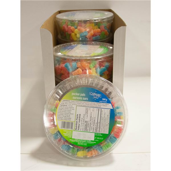 EIGHT TUBS OF PUCKER PALS CANDY