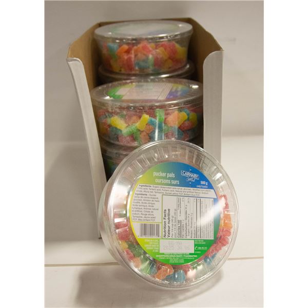 EIGHT TUBS OF PUCKER PALS CANDY