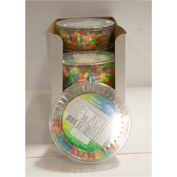 EIGHT TUBS OF PUCKER PALS CANDY