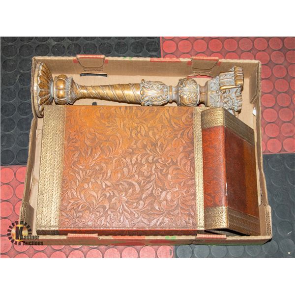 FLAT WITH DECORATIVE TABLE TOP STORAGE BOOK