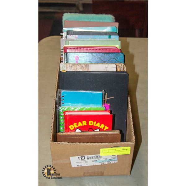 BOX WITH 22 NOTEBOOKS