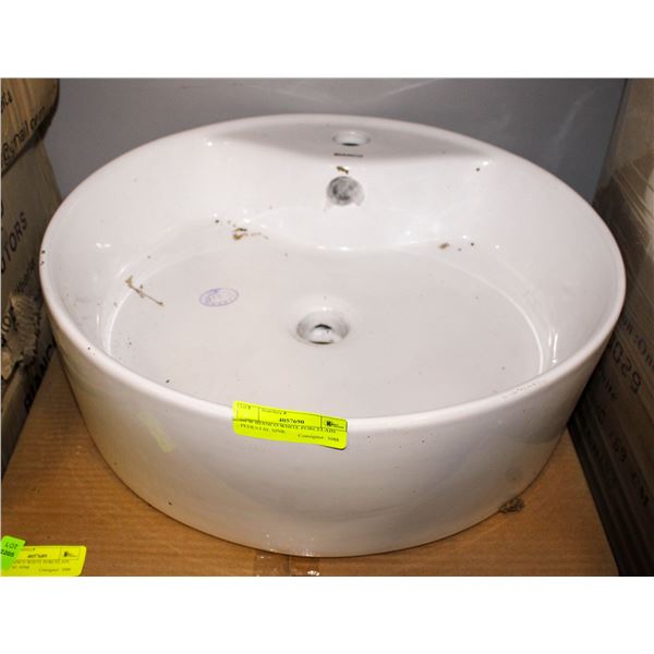 NEW BIANCO WHITE PORCELAIN PEDESTAL SINK