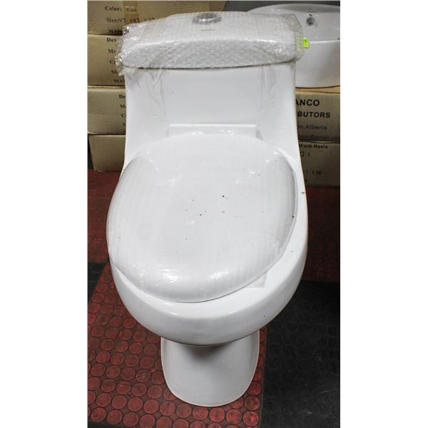 NEW BIANCO DUAL FLUSH WHITE PORCELAIN TOILET