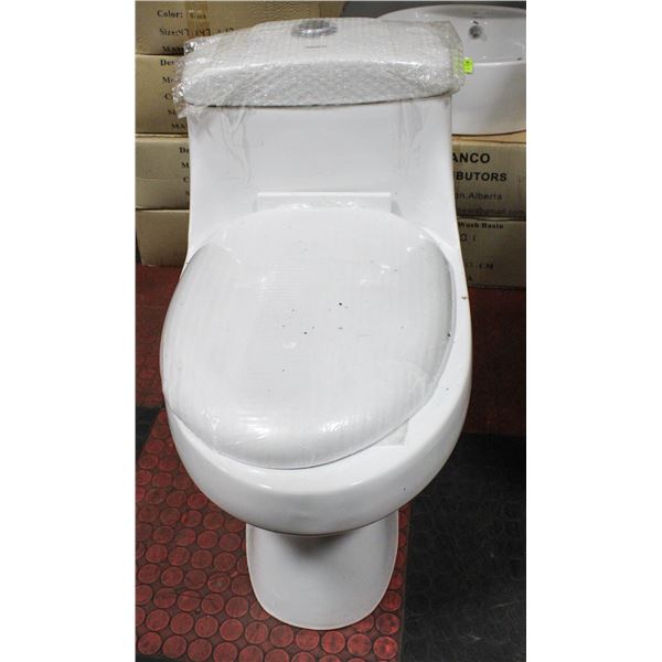 NEW BIANCO DUAL FLUSH WHITE PORCELAIN TOILET