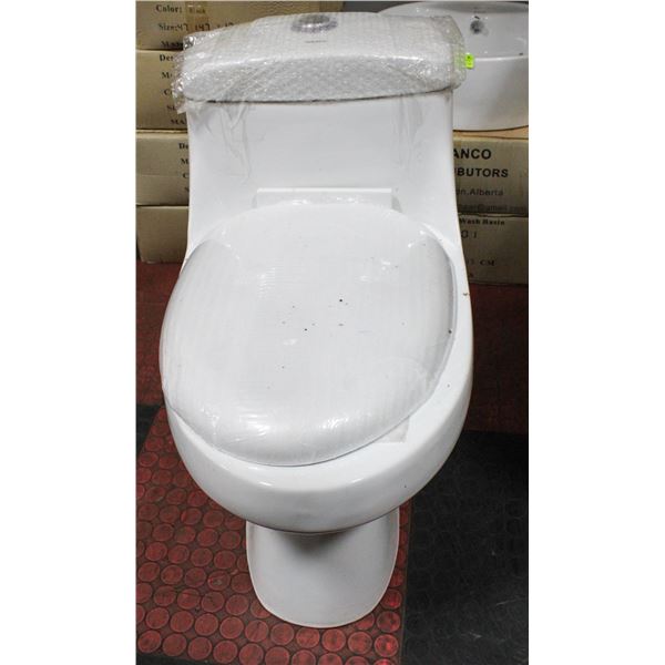 NEW BIANCO DUAL FLUSH WHITE PORCELAIN TOILET