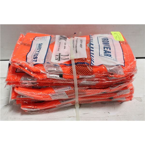 10 NEW IRONWEAR SAFETY VESTS: ONE SIZE FITS ALL