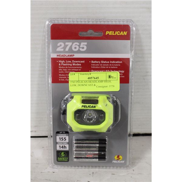 2765 PELICAN HEADLAMP HIGH, LOW, DOWNCAST &