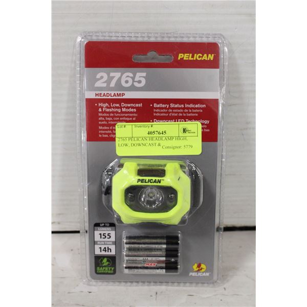 2765 PELICAN HEADLAMP HIGH, LOW, DOWNCAST &