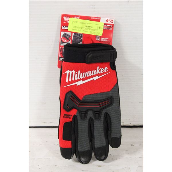 NEW MILWAUKEE WRECKING LONG-LASTING GLOVES LARGE