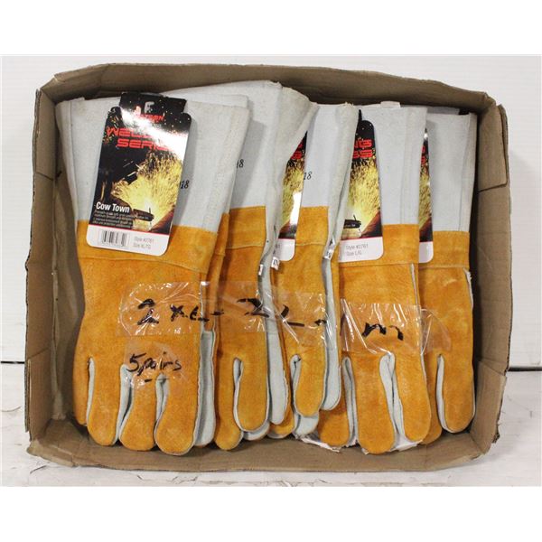 5 PAIRS NEW WATSON WELDERS GLOVES