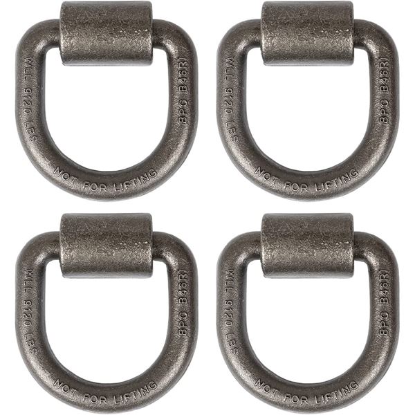 NEW BUYERS D-RING FORGED W/2 HOLE 4 PACK