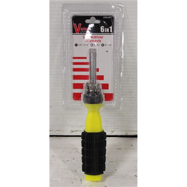 NEW SEALED VALUE POWER 6 IN 1 SCREW DRIVER