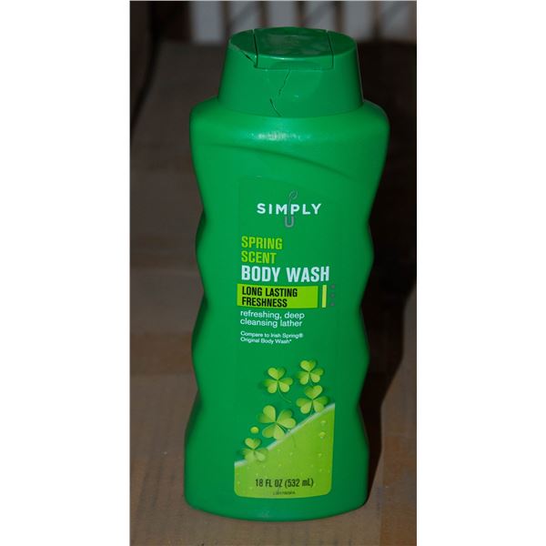 NEW CASE OF SIMPLY U SPRING SCENT BODY WASH