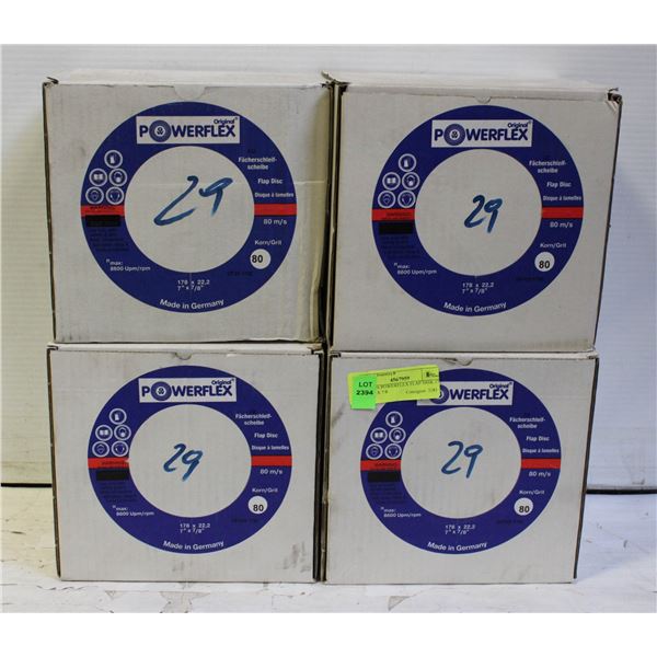 4 BOXES POWERFLEX FLAP DISK 178 X 22 7" X 7/8