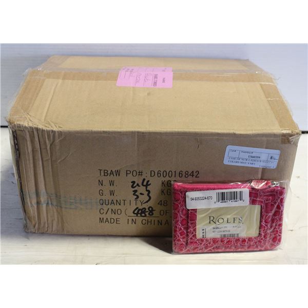 CASE OF NEW LADIES WALLETS - COLORS MAY VARY